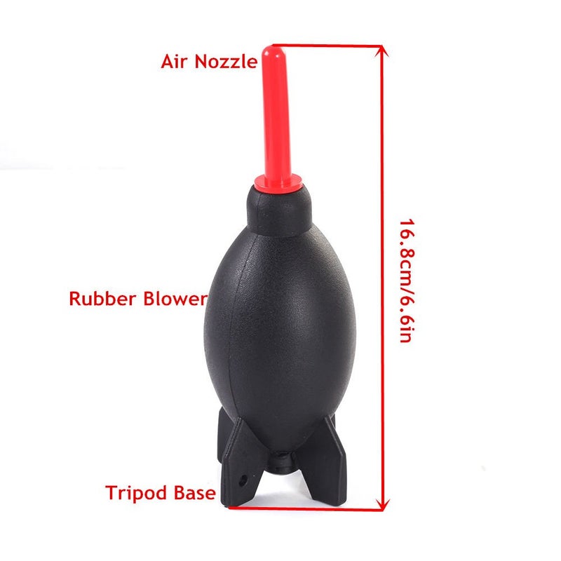 FocusFoto PRO 6.6 Inch Rubber Rocket Air Blower Duster Cleaner Dust Cleaning for DSLR Camera CCD Lens Keyboard Red - Image 3